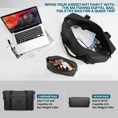 HOTEEL 3-Piece ABS+PC Hardshell Luggage Set,Expandable Travel Suitcases with TSA Lock & Silent Spinner Wheels (20/24/28", Black)