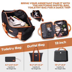 HOTEEL 4 Piece Hardside Luggage Set,Lightweight Travel Suitcases with TSA Lock & Spinner Wheels(13/20/24/28 inch, Black)