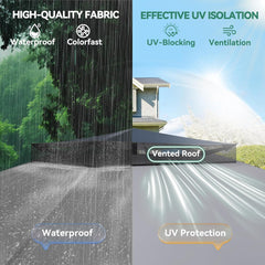 COBIZI 10‘x15’ Pop-Up Gazebo - Outdoor pop-up sunshade canopy tent, patio gazebo, shade canopy - Mesh tent with portable storage bag, suitable for camping, garden, terrace, backyard