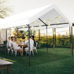 COBIZI 10X20ft Heavy Duty Canopy with Removable Sidewall, Upgraded Outdoor Waterproof Canopy Tent for Parties, Wedding, Car, Bussiness Event,White