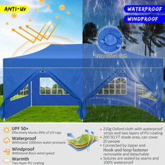 HOTEEL 10x20 Heavy Duty Canopy Tent with 6 Sidewalls,Pop up Commercial Tents,Outdoor Party Tents with Roller Bag