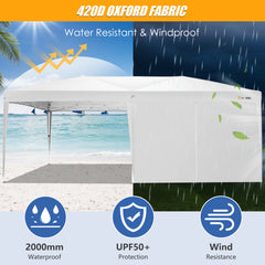 HOTEEL 10x20 Pop Up Canopy Tents for Parties,Waterproof Canopy Tent with Sidewalls,Outdoor Gazebo Canopy with Carry Bag,Tent for Backyard,Wedding,Patio,Event,Commercial