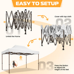 HOTEEL 10'x15' Heavy Duty Canopy Tent for Outside,Commercial Pop Up Gazebo with 4 Waterproof Walls,Hexagonal Frame & Roller Ba,Outdoor Weddings,Parties