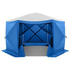 Hoteel 12x12ft Outdoor Pop-up Gazebo Screen Tent Screen House with 6 Sidewalls and Mosquito Netting, Waterproof, UV Resistant,Portable Carry Bag, for Outdoor Camping, Lawn and Backyard