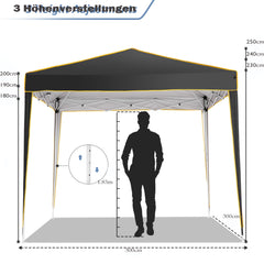 HOTEEL Pop up Canopy Tent 10x10 Commercial Instant Canopy with 4 Sidewalls & Carry Bag,Portable Tent for Parties Beach Camping Party Event Shelter Sun Shade