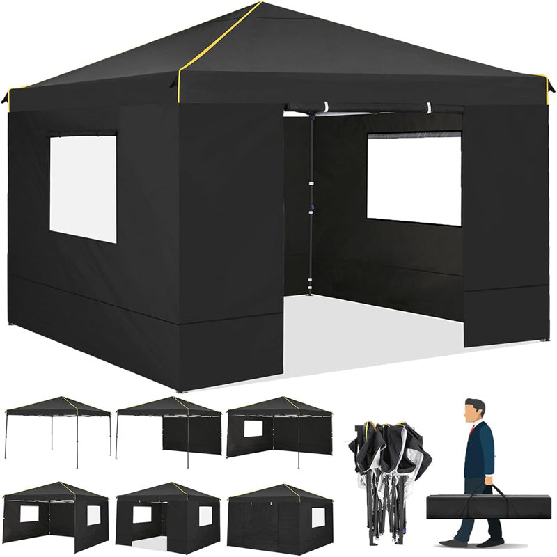 YUEBO 10' x 10' Outdoor Canopy Party Tent EZ Pop Up Canopy Portable Commercial Instant Canopy Shelter Tent Waterproof Gazebo with 4 Sidewalls