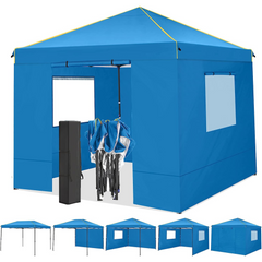 COBIZI Pop Up Canopy Shade Tente étanche 10'x10' avec évent sur les parois latérales