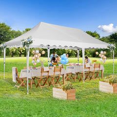 HOTEEL Canopy Tent 10X20 Pop Up Canopy,Outdoor Canopy with Wheeled Bag & Curled Edge,Ez Up Tents for Parties,Wedding,Backyard,Camping