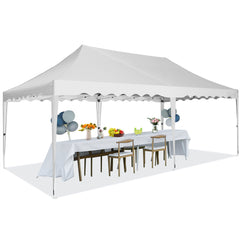 HOTEEL Canopy Tent 10X20 Pop Up Canopy,Outdoor Canopy with Wheeled Bag & Curled Edge,Ez Up Tents for Parties,Wedding,Backyard,Camping