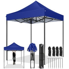 COBIZI 6.5x6.5 FT Pop up Canopy, Waterproof Commercial Canopy Tent,Outdoor Garden Gazebo, with Carry Bag