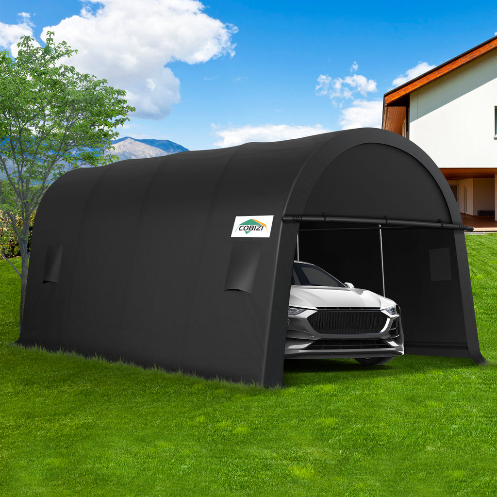 Hoteel 10×20 ft Heavy Duty Carport Outdoor Metal Car Tent with Metal F