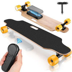 ACESHIN Electric Skateboard for Adults with Wireless Remote, 8 Layers Maple Electric Skateboard, 350W Electric Longboard for Youths