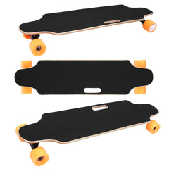 CAROMA Electric Skateboards for Adults, 350W Electric Longboard with Wireless Remote, 12.4 MPH Top Speed, 8 Miles Max Range Electric Board for Teens, Black