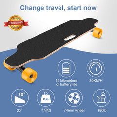 ACESHIN Electric Skateboard for Adults with Wireless Remote, 8 Layers Maple Electric Skateboard, 350W Electric Longboard for Youths