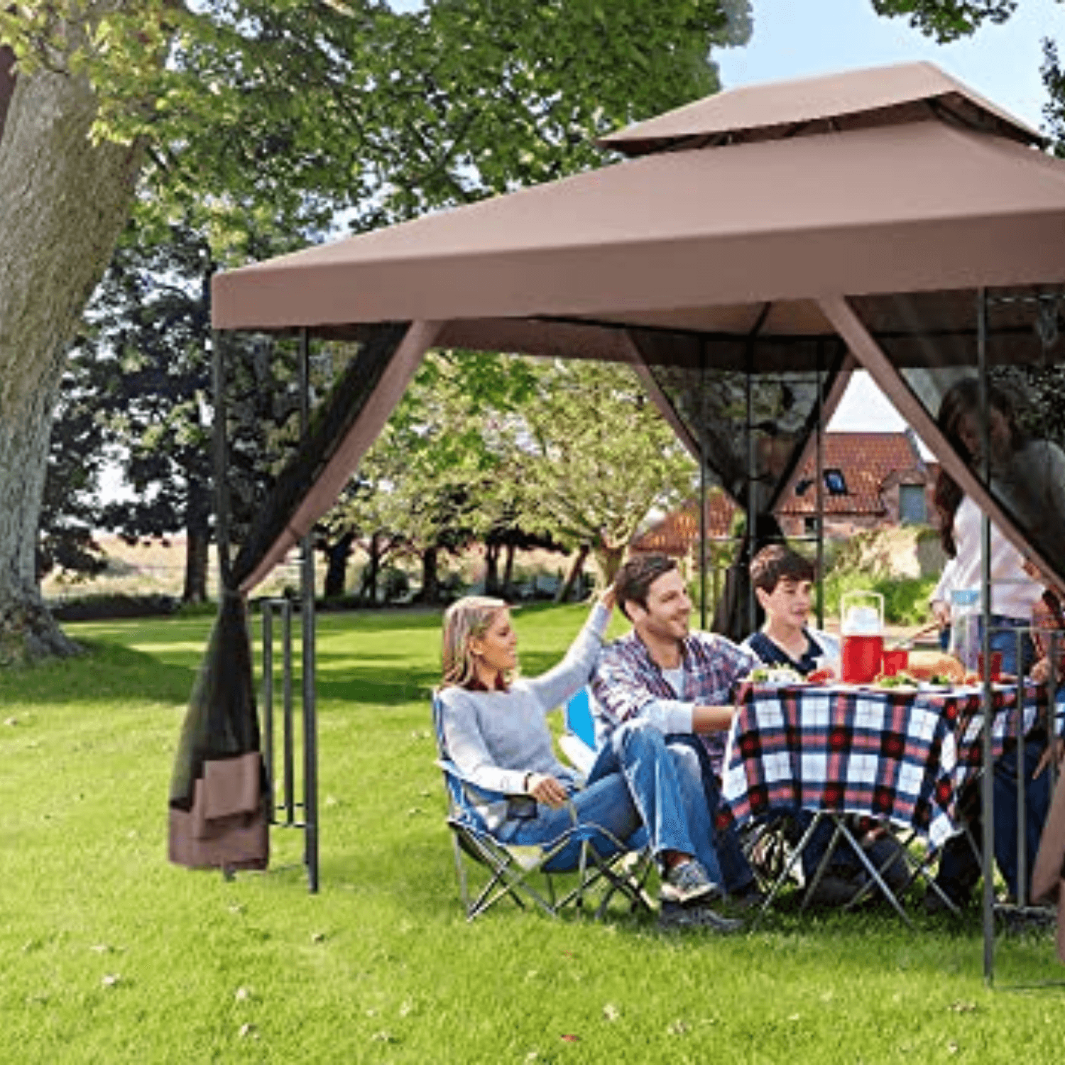 Outdoor Canopy 12x12 COBIZI 12x12ft Pop Up Gazebo With Mosquito