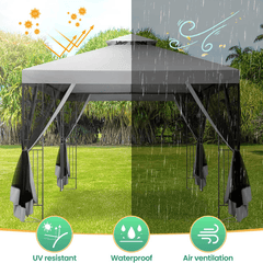 COBIZI 10x10 Outdoor Waterproof Canopy with Mosquito Netting Canopy - COBIZI