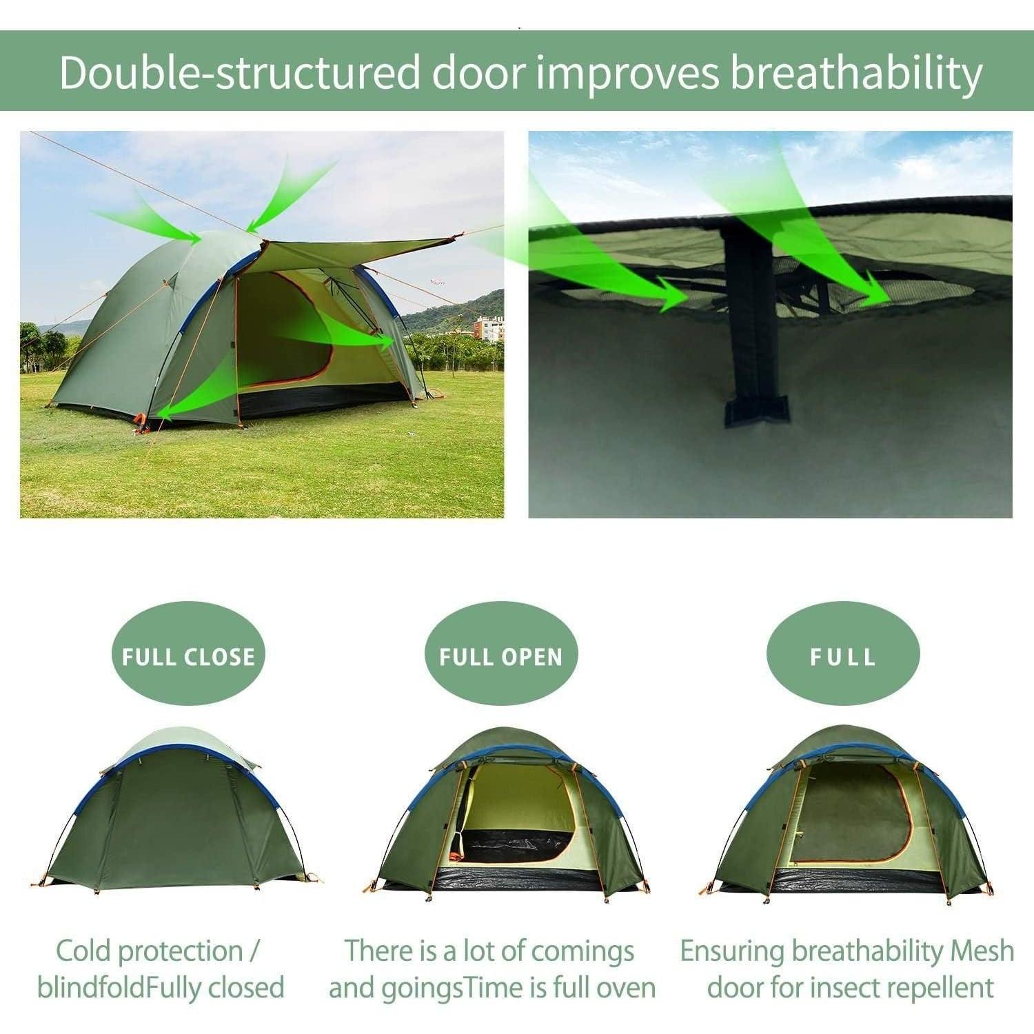 COBIZI Dome Camping Tent Ultralight Double Layer Shade Waterproof Tent - COBIZI