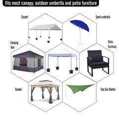 COBIZI Outdoor Canopy Tent Gazebo 4 Pack Sand Bags Weighted Feet Bag - COBIZI