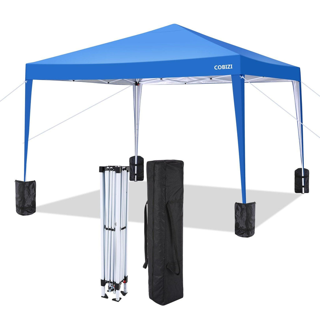 Aoodor 10x10 FT Pop Up Canopy Tent - Portable Instant Shade For Camping, Parties, And Outdoor Events - Sturdy Iron Frame, Water-Resistant 210D Oxford