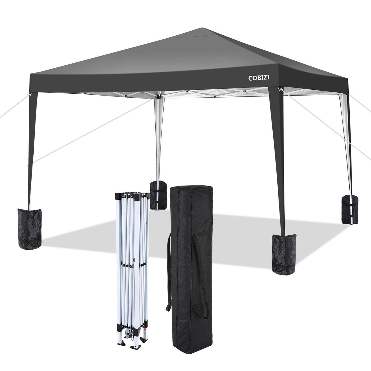 COBIZI Pop Up Canopy Gazebo Outdoor Shade Tent 10'X10' with 4 Sandbags - COBIZI