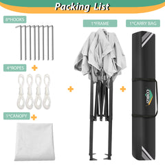 HOTEEL 6.5x6.5 FT Pop up Canopy, Waterproof Commercial Canopy Tent,Outdoor Garden Gazebo, with Carry Bag