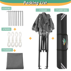 HOTEEL 6.5x6.5 FT Pop up Canopy, Waterproof Commercial Canopy Tent,Outdoor Garden Gazebo, with Carry Bag