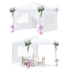 HOTEEL Party Tent 10x10 Canopy Tents for Parties with 4 Removable Sidewalls, Waterproof Outdoor Tent for Weddings and Events