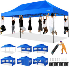 COBIZI 10'x20' Canopy EZ Pop Up Canopy Anti-UV Waterproof Outdoor Tent