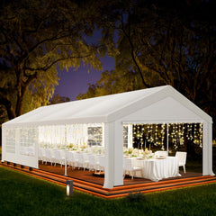 COBIZI 10‘x30’ Party Tent Heavy Duty, Wedding Tent, Event Tent for Parties, Carpas para Fiestas with 6 Removable Sidewalls
