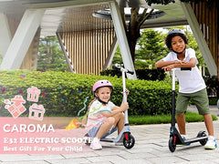 CAROMA Electric Scooter for Kids 6-12, up to 120 lbs, up to 6 mph, 120W Power Motor, Unique 7 Color Pedal Light E-Scooter for Kids Boys Girls