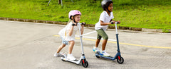 CAROMA Electric Scooter for Kids 6-12, up to 120 lbs, up to 6 mph, 120W Power Motor, Unique 7 Color Pedal Light E-Scooter for Kids Boys Girls
