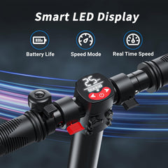 Caroma Electric Scooter Adults, Double Shock Absorption, 400W Motor, 16 Miles Long Range & Max Speed 16MPH, Honeycomb Tires, Folding E-Scooter Commuter with Waterproof Certified, Black