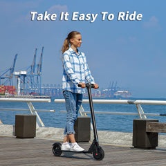 Caroma Electric Scooter Adults, Double Shock Absorption, 400W Motor, 16 Miles Long Range & Max Speed 16MPH, Honeycomb Tires, Folding E-Scooter Commuter with Waterproof Certified, Black