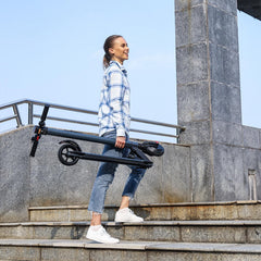 Caroma Electric Scooter Adults, Double Shock Absorption, 400W Motor, 16 Miles Long Range & Max Speed 16MPH, Honeycomb Tires, Folding E-Scooter Commuter with Waterproof Certified, Black