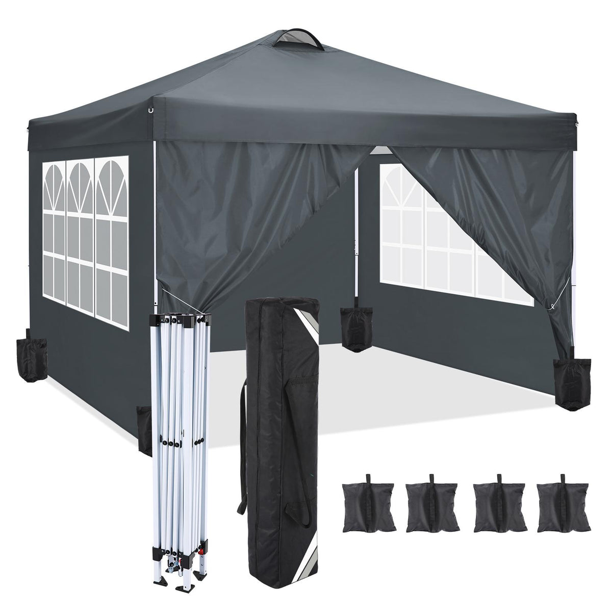COBIZI 10x10 Pop Up Canopy Tent with 4 Sidewalls